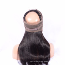 La mejor oferta extensión natural del pelo humano brasileño 4 paquetes con 360 pelucas frontales del cordón